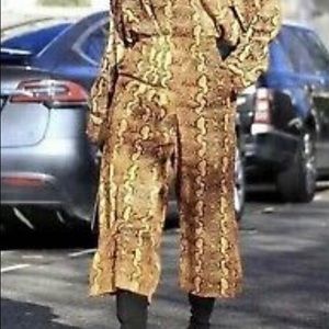 Zara snake print pleated wrap pants, Size M